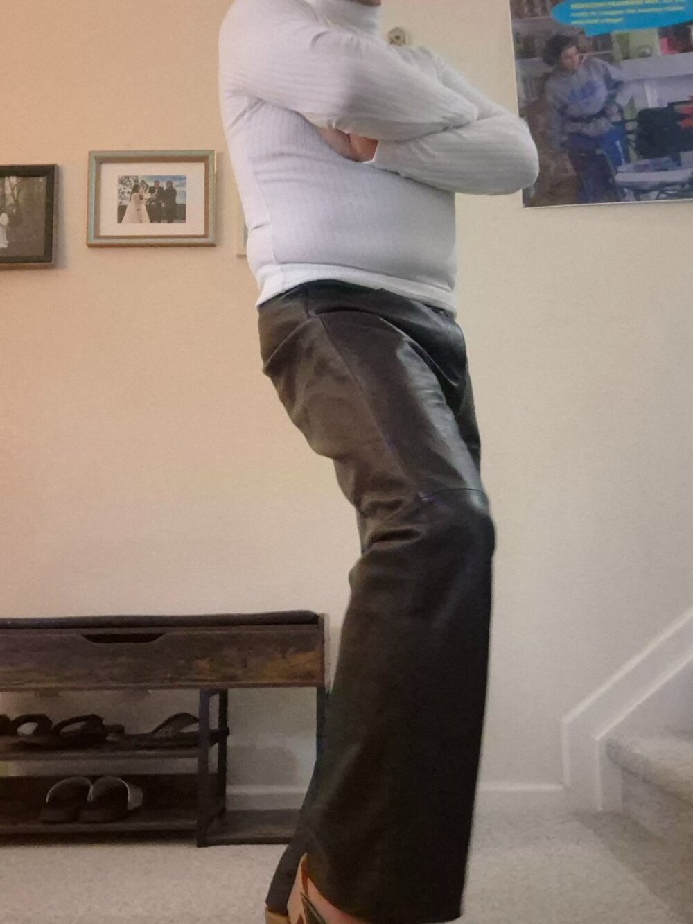Geoffrey Beane top-quality black leather pants. New